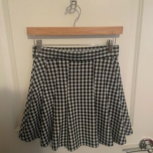 Free People Blue and White Mini Skater Skirt for Work